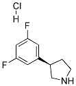 (R)-3-(3,5-DIFLUOROPHENYL)PYRROLIDINE HYDROCHLORIDE Struktur