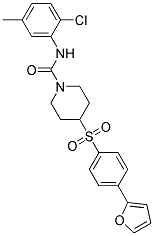 N-(2-CHLORO-5-METHYLPHENYL)-4-([4-(2-FURYL)PHENYL]SULFONYL)PIPERIDINE-1-CARBOXAMIDE Struktur