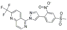 5-(4-[4-(METHYLSULFONYL)-2-NITROPHENYL]-1H-PYRAZOL-1-YL)-2-(TRIFLUOROMETHYL)-1,6-NAPHTHYRIDINE Struktur