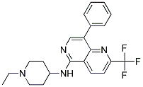 N-(1-ETHYLPIPERIDIN-4-YL)-8-PHENYL-2-(TRIFLUOROMETHYL)-1,6-NAPHTHYRIDIN-5-AMINE|