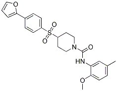 4-([4-(2-FURYL)PHENYL]SULFONYL)-N-(2-METHOXY-5-METHYLPHENYL)PIPERIDINE-1-CARBOXAMIDE Struktur