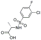 ALANINE, N-[(3-CHLORO-4-FLUOROPHENYL)SULFONYL]- Struktur