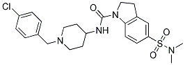 N-[1-(4-CHLOROBENZYL)PIPERIDIN-4-YL]-5-[(DIMETHYLAMINO)SULFONYL]INDOLINE-1-CARBOXAMIDE Struktur