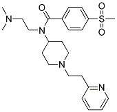 N-[2-(DIMETHYLAMINO)ETHYL]-4-(METHYLSULFONYL)-N-[1-(2-PYRIDIN-2-YLETHYL)PIPERIDIN-4-YL]BENZAMIDE Struktur