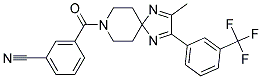 3-((2-METHYL-3-[3-(TRIFLUOROMETHYL)PHENYL]-1,4,8-TRIAZASPIRO[4.5]DECA-1,3-DIEN-8-YL)CARBONYL)BENZONITRILE Struktur