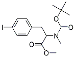 2-(TERT-BUTOXYCARBONYL-METHYL-AMINO)-3-(4-IODO-PHENYL)-PROPIONIC ACIDMETHYL ESTER Struktur