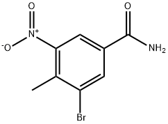 3-BROMO-4-METHYL-5-NITROBENZAMIDE Struktur