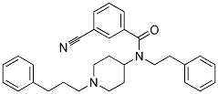 3-CYANO-N-(2-PHENYLETHYL)-N-[1-(3-PHENYLPROPYL)PIPERIDIN-4-YL]BENZAMIDE Struktur