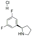 (R)-2-(3,5-DIFLUOROPHENYL)PYRROLIDINE HYDROCHLORIDE Struktur