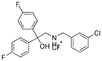 N-(3-CHLOROBENZYL)-2,2-BIS(4-FLUOROPHENYL)-2-HYDROXY-1-ETHANAMINIUM CHLORIDE Struktur