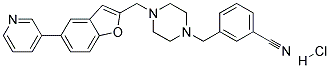 3-((4-[(5-PYRIDIN-3-YL-1-BENZOFURAN-2-YL)METHYL]PIPERAZIN-1-YL)METHYL)BENZONITRILE HYDROCHLORIDE Struktur