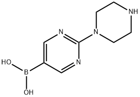 (2-PIPERAZIN-1-YLPYRIMIDIN-5-YL)BORONIC ACID Struktur