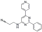 3-[(2-PHENYL-6-PYRIDIN-4-YLPYRIMIDIN-4-YL)AMINO]PROPANENITRILE Structure