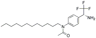 N-[4-((R)-1-AMINO-2,2,2-TRIFLUORO-ETHYL)-PHENYL]-N-DODECYL-ACETAMIDE Struktur