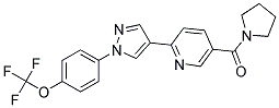 5-(PYRROLIDIN-1-YLCARBONYL)-2-(1-[4-(TRIFLUOROMETHOXY)PHENYL]-1H-PYRAZOL-4-YL)PYRIDINE Struktur