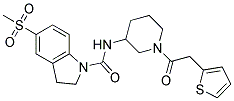 5-(METHYLSULFONYL)-N-[1-(2-THIENYLACETYL)PIPERIDIN-3-YL]INDOLINE-1-CARBOXAMIDE Struktur