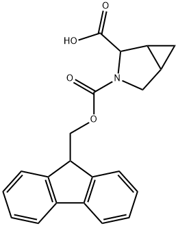 FMOC-TRANS-3-AZABICYCLO[3.1.0]HEXANE-2-CARBOXYLIC ACID Struktur