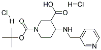 4-[(PYRIDIN-3-YLMETHYL)-AMINO]-PIPERIDINE-1,3-DICARBOXYLIC ACID 1-TERT-BUTYL ESTER DIHYDROCHLORIDE Struktur