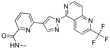 N-METHYL-6-(1-[2-(TRIFLUOROMETHYL)-1,6-NAPHTHYRIDIN-5-YL]-1H-PYRAZOL-4-YL)PYRIDINE-2-CARBOXAMIDE Struktur