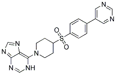 6-(4-[(4-PYRIMIDIN-5-YLPHENYL)SULFONYL]PIPERIDIN-1-YL)-1H-PURINE Struktur