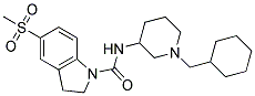 N-[1-(CYCLOHEXYLMETHYL)PIPERIDIN-3-YL]-5-(METHYLSULFONYL)INDOLINE-1-CARBOXAMIDE Struktur