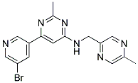 6-(5-BROMOPYRIDIN-3-YL)-2-METHYL-N-[(5-METHYLPYRAZIN-2-YL)METHYL]PYRIMIDIN-4-AMINE Struktur