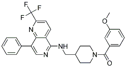 N-([1-(3-METHOXYBENZOYL)PIPERIDIN-4-YL]METHYL)-8-PHENYL-2-(TRIFLUOROMETHYL)-1,6-NAPHTHYRIDIN-5-AMINE Struktur