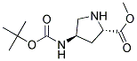 (2S,4R)-4-BOC-AMINO PYRROLIDINE-2-CARBOXYLIC ACID METHYL ESTER Struktur