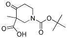 4-OXO-PIPERIDINE-1,3-DICARBOXYLIC ACID 1-TERT-BUTYL ESTER 3-METHYL ESTER Struktur