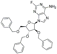 6-AMINO-2-FLUORO-9-(2,3,5-TRI-O-BENZYL-BETA-D-ARABINOFURANOSYL)-9H-PURINE Struktur