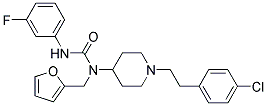 N-(1-[2-(4-CHLOROPHENYL)ETHYL]PIPERIDIN-4-YL)-N'-(3-FLUOROPHENYL)-N-(2-FURYLMETHYL)UREA Struktur