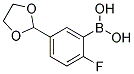 [5-(1,3-DIOXOLAN-2-YL)-2-FLUOROPHENYL]BORONIC ACID Struktur