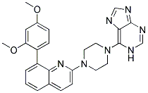 8-(2,4-DIMETHOXYPHENYL)-2-[4-(1H-PURIN-6-YL)PIPERAZIN-1-YL]QUINOLINE Struktur