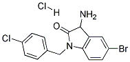 3-AMINO-5-BROMO-1-(4-CHLORO-BENZYL)-1,3-DIHYDRO-INDOL-2-ONE HYDROCHLORIDE Struktur