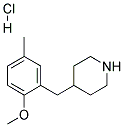 4-(2-METHOXY-5-METHYL-BENZYL)-PIPERIDINE HYDROCHLORIDE Struktur