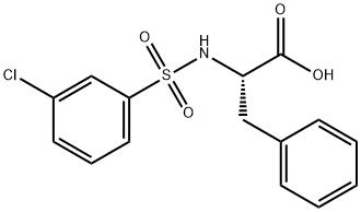 N-[(3-CHLOROPHENYL)SULFONYL]PHENYLALANINE Struktur