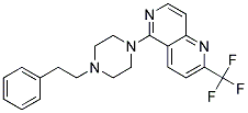 5-[4-(2-PHENYLETHYL)PIPERAZIN-1-YL]-2-(TRIFLUOROMETHYL)-1,6-NAPHTHYRIDINE Struktur