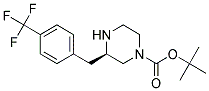 (R)-3-(4-TRIFLUOROMETHYL-BENZYL)-PIPERAZINE-1-CARBOXYLIC ACID TERT-BUTYL ESTER Struktur