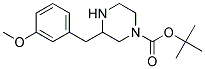 3-(3-METHOXY-BENZYL)-PIPERAZINE-1-CARBOXYLIC ACID TERT-BUTYL ESTER Struktur