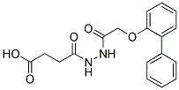 3-(N'-[2-(BIPHENYL-2-YLOXY)-ACETYL]-HYDRAZINOCARBONYL)-PROPIONIC ACID Struktur