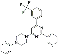 2-PYRIDIN-3-YL-4-(4-PYRIDIN-2-YL-PIPERAZIN-1-YL)-6-(3-TRIFLUOROMETHYL-PHENYL)-PYRIMIDINE Struktur