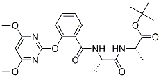 (2S)-2-[(2S)-2-[2-[(4,6-DIMETHOXYPYRIMIDIN-2-YL)OXY]BENZAMIDO]PROPIONAMIDO]PROPIONOIC ACID, TERT-BUTYL ESTER Struktur