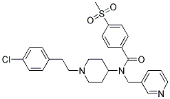 N-(1-[2-(4-CHLOROPHENYL)ETHYL]PIPERIDIN-4-YL)-4-(METHYLSULFONYL)-N-(PYRIDIN-3-YLMETHYL)BENZAMIDE Struktur