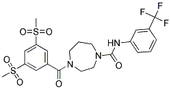 4-[3,5-BIS(METHYLSULFONYL)BENZOYL]-N-[3-(TRIFLUOROMETHYL)PHENYL]-1,4-DIAZEPANE-1-CARBOXAMIDE Struktur