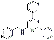 2-PHENYL-6-PYRIDIN-3-YL-N-(PYRIDIN-4-YLMETHYL)PYRIMIDIN-4-AMINE Struktur