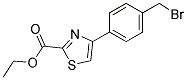 4-(4-BROMOMETHYL-PHENYL)-THIAZOLE-2-CARBOXYLIC ACID ETHYL ESTER Struktur