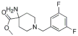 METHYL 4-AMINO-1-(3,5-DIFLUOROBENZYL)PIPERIDINE-4-CARBOXYLATE Struktur