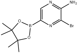 5-AMINO-6-BROMOPYRAZINE-2-BORONIC ACID PINACOL ESTER Struktur