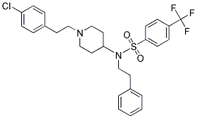 N-(1-[2-(4-CHLOROPHENYL)ETHYL]PIPERIDIN-4-YL)-N-(2-PHENYLETHYL)-4-(TRIFLUOROMETHYL)BENZENESULFONAMIDE Struktur