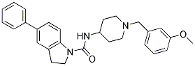 N-[1-(3-METHOXYBENZYL)PIPERIDIN-4-YL]-5-PHENYLINDOLINE-1-CARBOXAMIDE Struktur